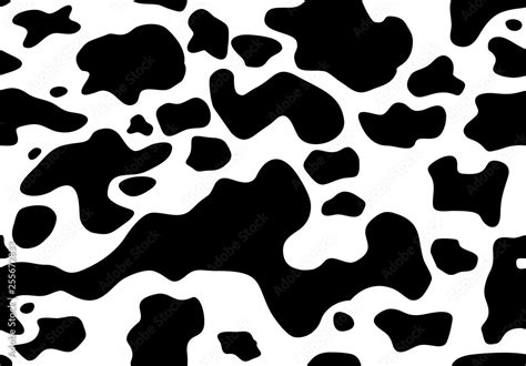 Cow spots pattern. Black and white. Animal print, cow skin texture ...