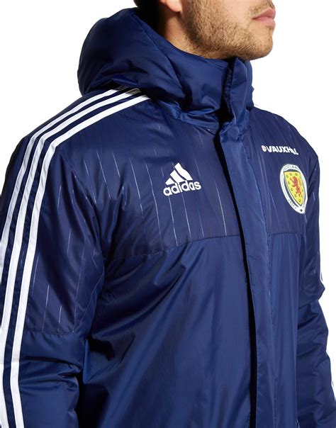 Adidas Originals Synthetic Scotland Fa 2015 16 Stadium Jacket In Dark