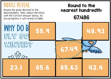 Rounding Decimals Riddle Reveal Boom Cards The Owl Teacher