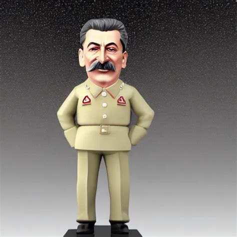 small glitter plastic figurine of stalin, white | Stable Diffusion ...