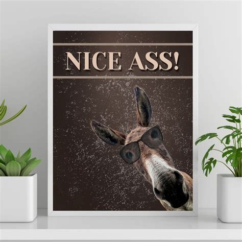 Nice Ass Poster Donkey Etsy