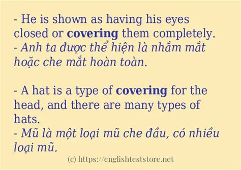 Cách Dùng Từ “covering” Englishteststore Tiếng Việt