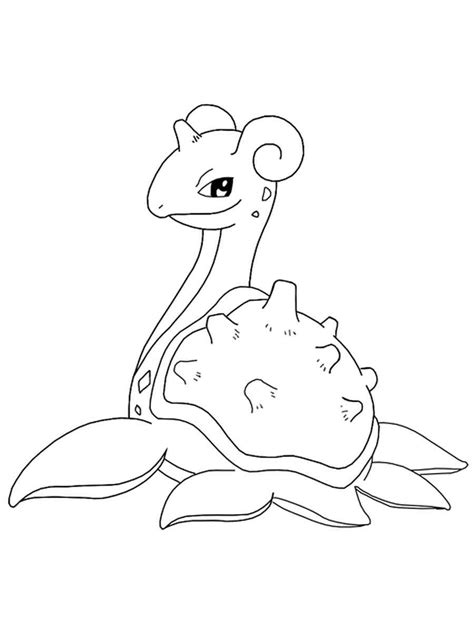 Lapras Pokemon Coloring Pages Sketch Coloring Page