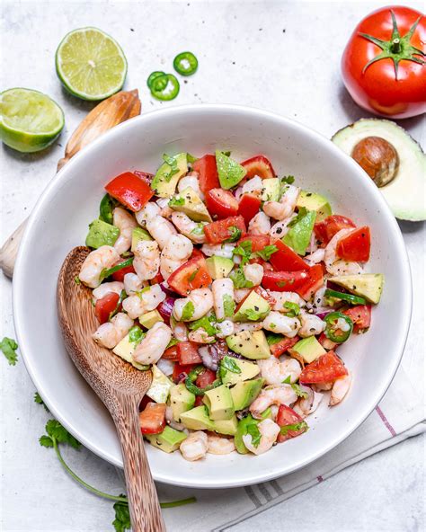 Eat Fresh with this Cilantro Lime Shrimp Ceviche Chopped Salad! | Clean Food Crush