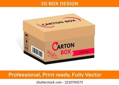 Carton Box Packaging Design Template Stock Vector (Royalty Free) 2210750573 | Shutterstock