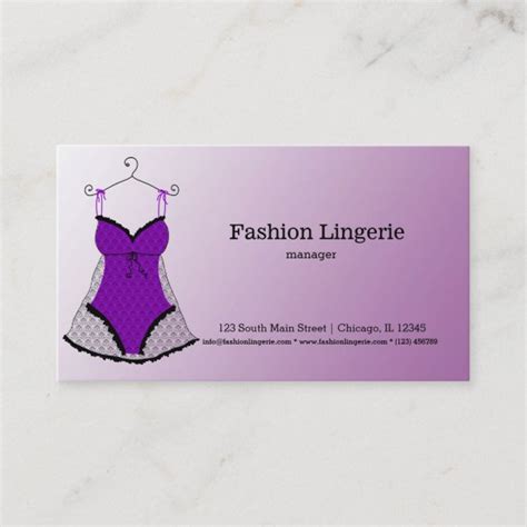 Cartões de Visita Lingerie