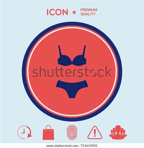 Set Lingerie Swimsuit Twopiece Bikini Silhouette Stock Vector Royalty Free 721614901