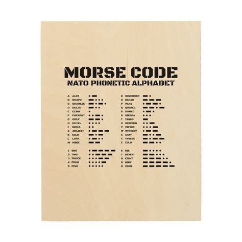 The Morse Code Is Printed On Wood