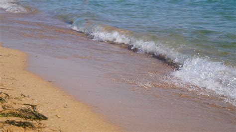 Gambar Pantai Pasir Lautan Gelombang Busa Bahan Badan Air Laut