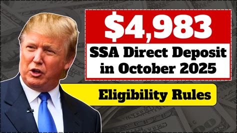 SSA $4983 Direct Deposit Coming in October 2025 – George WomBwell
