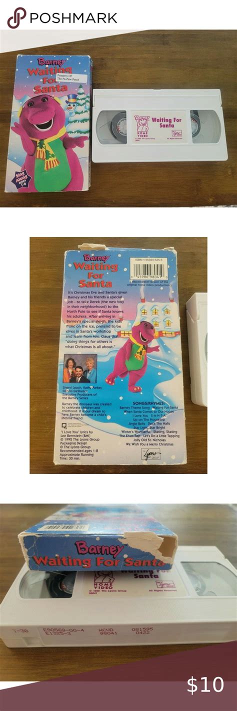 Barney - Waiting for Santa (VHS Tape) Children's Sing Along Christmas ...