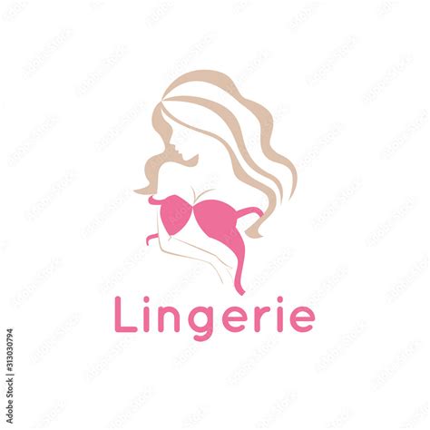 Lingerie Lady Bra Logo Vector Illustration Template Stock Vector Adobe Stock