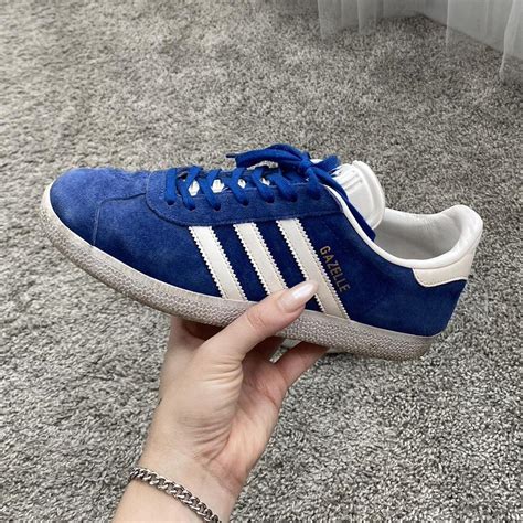 blue gazelle adidas sneakers men’s size 6 /... - Depop