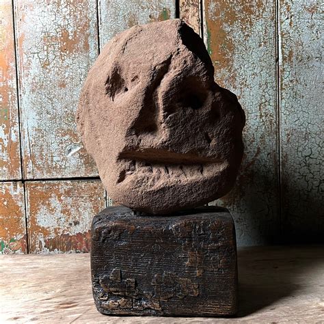 large celtic stone head chris holmes antiques