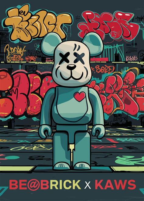 Bearbrick Poster Picture Metal Print Paint By Boon Edgar Displate