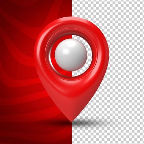 Premium Psd Red 3d Location Icon Psd