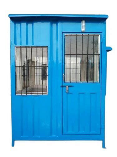 Square Blue Mild Steel Portable Security Cabins For Guard Room At Rs