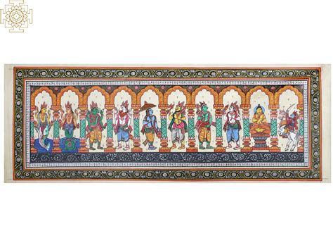 Ten Incarnations of Lord Vishnu (Dashavatara) | Exotic India Art