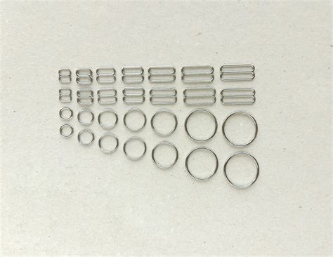 Silver Bra Making Rings And Sliders Metal Lingerie Strap Adjusters Mm In Etsy