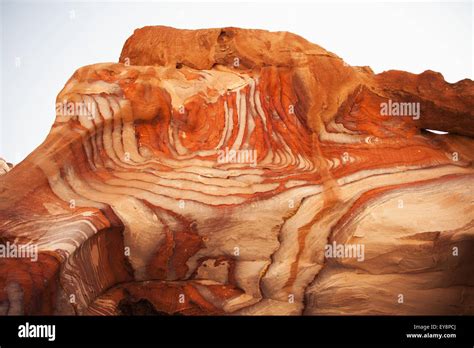 Colourful Eroded Sandstone Petra Jordan Stock Photo Alamy
