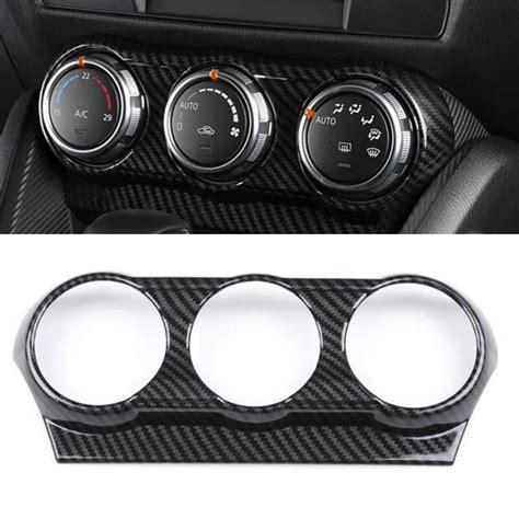 Abs Carbon Fiber Air Condition Adjust Panel Cover Trim For Mazda Cx