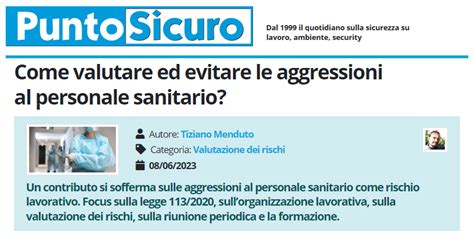 COME VALUTARE ED EVITARE LE AGGRESSIONI AL PERSONALE SANITARIO CGIL