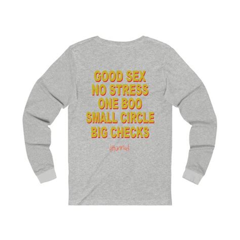 Good Sex No Stress One Boo Small Circle Big Checks Long Sleeve Ferolos