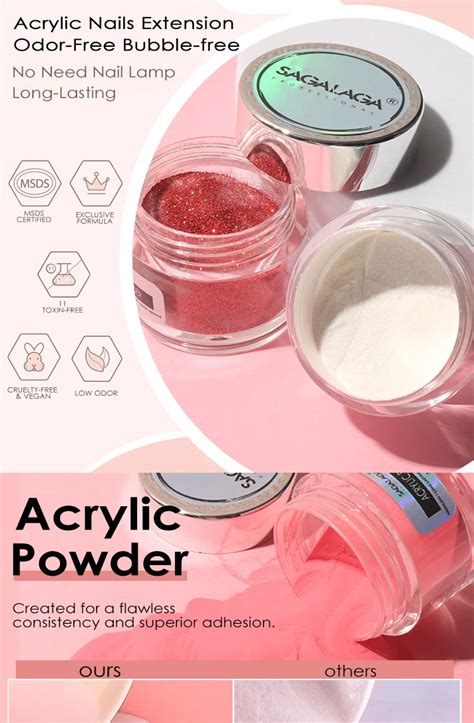 Professional Nail Acrylic Powder Customized Your Logo Nude Color Acrylic Powders Bulk For Nail
