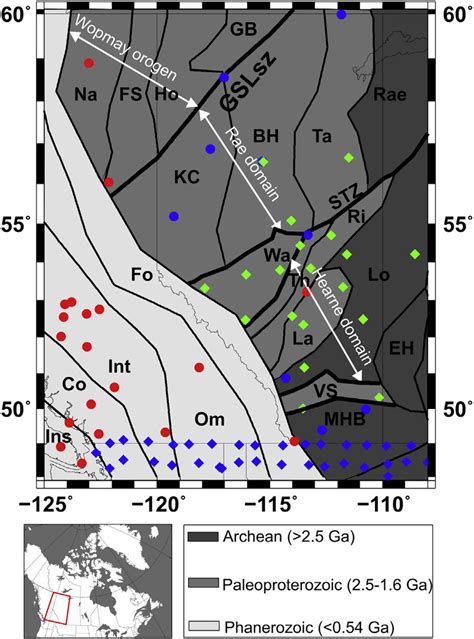 Tectonic Map Of The Study Region Showing Main Crustal Domains With