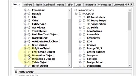 Bricscad Personalizar Menus De Contexto Youtube