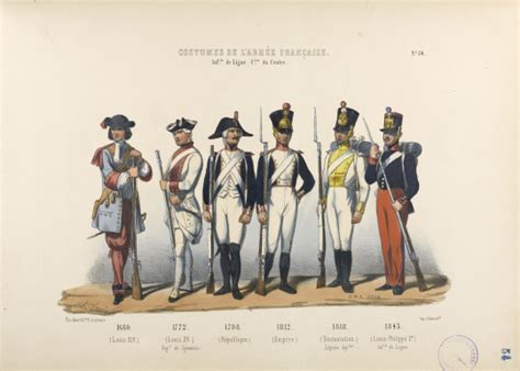 Daprès Charles Vernier Costumes De Larmée Française Infanterie De