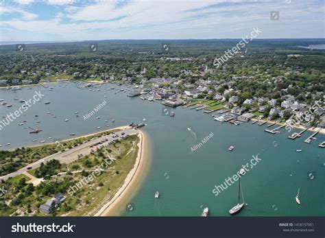 Aerial View Edgartown Marthas Vineyard Stock Photo 1418157551