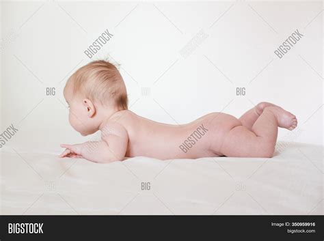 Cute Naked Baby Lies Image Photo Free Trial Bigstock