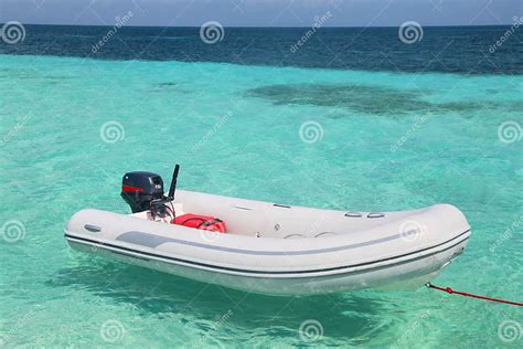 Inflatable Dinghy Stock Photo Image Of Equipment Engine 35195542