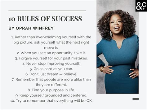rules  success  oprah winfrey