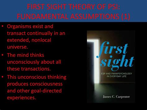 JAMES CARPENTERS FIRST SIGHT MODEL OF PSI AND DUNS SCOTUS THEORY OF