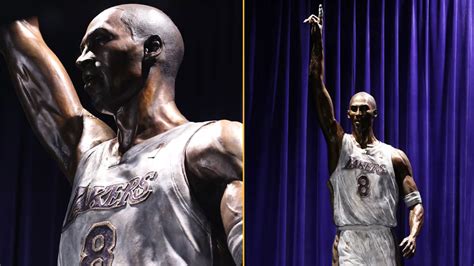 Lakers Unveil First Of Three Statues Commemorating The Late Kobe Bryant