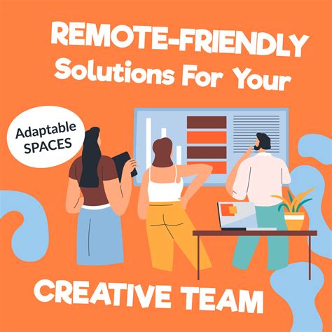 Remote friendly solutions for your creative team 17527132 Vector Art at
