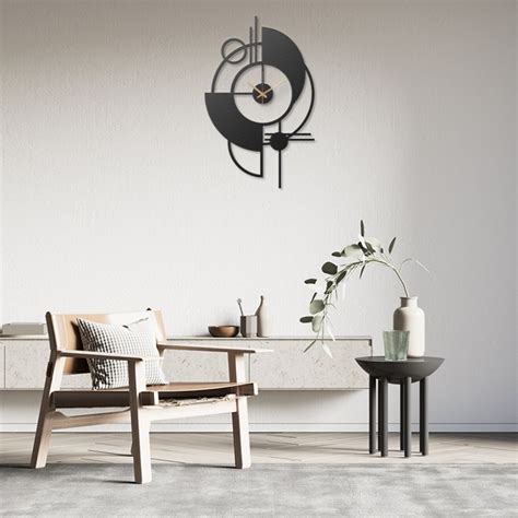 Abstract Modern Metal Wall Clock - Moonarch