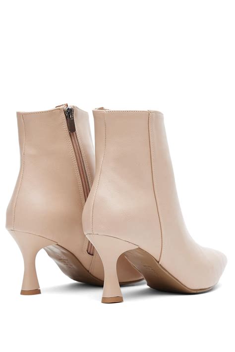 Rahat Kalıp Fermuarlı İnce Topuklu Kadın Nude Cilt TBALC Tonny Black