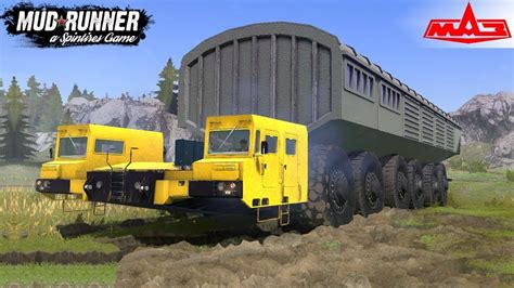 Spintires Mudrunner Maz Ton Giant Truck Driving Off Road