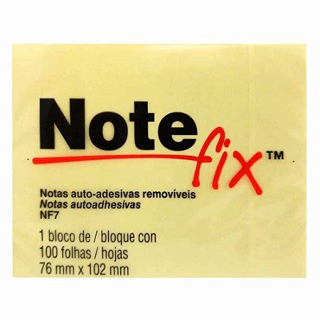 Bloco Adesivo M Note Fix Amarelo Nf X Mm Folhas Em Oferta