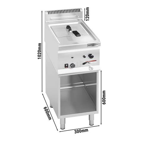 Gas Fritteuse 8 Liter 6 6 KW Inkl Untergestell GGM Gastro