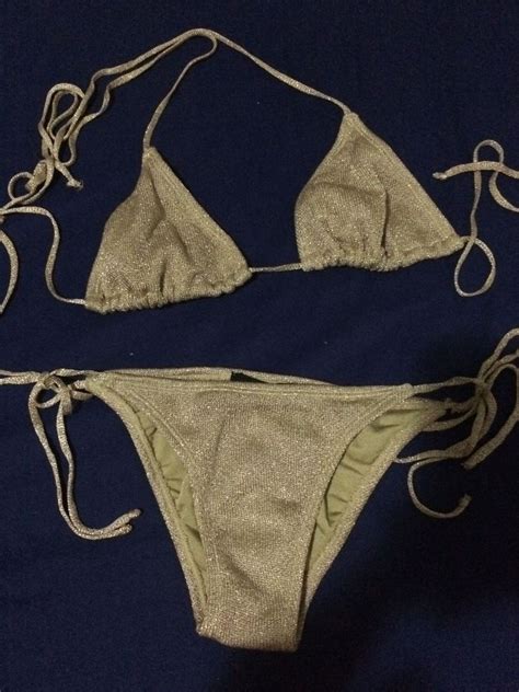 Bikini Dourado Moda Praia Feminina Nunca Usado Enjoei