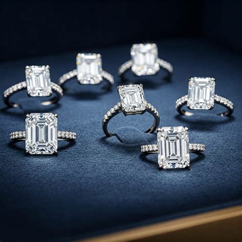 moissanite emerald cut ring 11