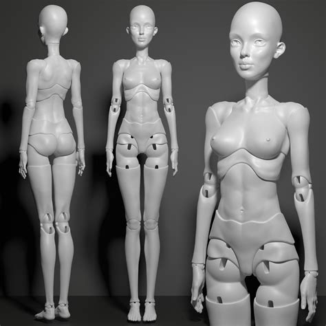Model GH1 - 3D Printable BJD Doll STL | Poseable Ball-jointed Doll