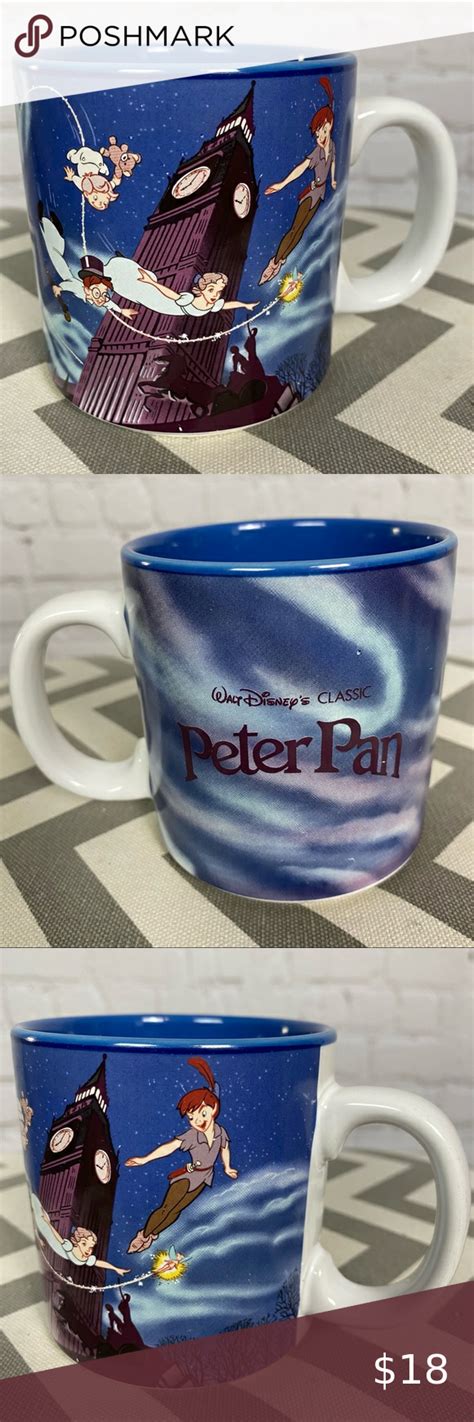 VTG Walt Disney S Classic Peter Pan Coffee Mug Cup Wendy Tinkerbell Japan