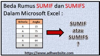 mari pahami beda rumus excel sumif  sumifs  cepat  mudah