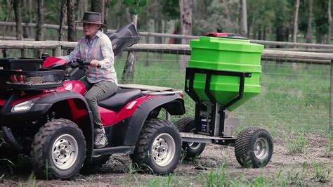 Fertiliser Spreader Greenpro Atv Towable Youtube