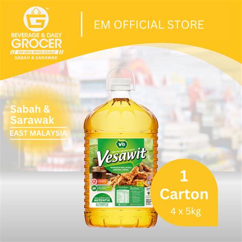 Vesawit Cooking Oil 4 X 5kg Shopee Malaysia